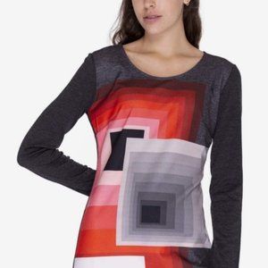 EUC DESIGUAL Womens Sheath Dress US 8 Small Grey Color-block